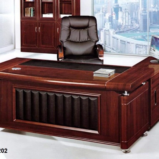 مكتب بقشرة طبيعية MDF إسباني مع سايد جانبي للتخزين