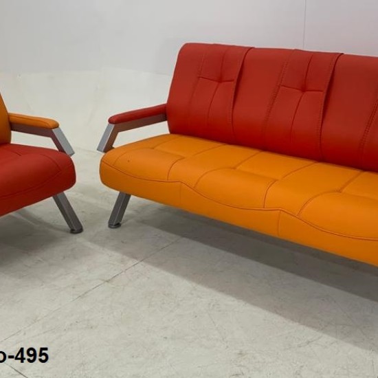 انتريه مودرن جلد شاسيه معدني كنبة جلد مع هيكل معدني عصري طقم انتريه جلد قوي ومتين