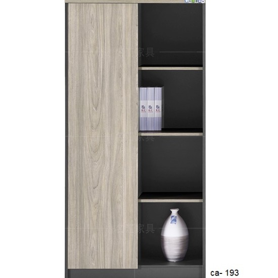 مكتبة مودرن مصنوعة من خشب MDF الإسباني بتشطيب لامينيت LPL