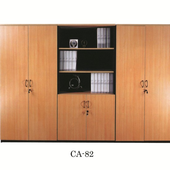 مكتبة ملفات خشبية رومانية بأرفف متعددة